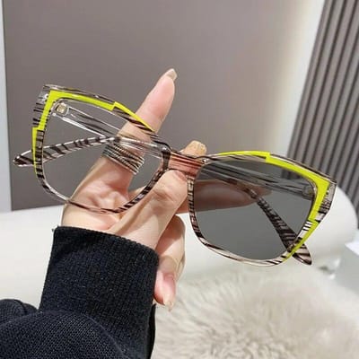 Mode Retro Anti-blauw Licht Fotochromatische Bril Ovaal Montuur Zonnebril Luxe Vintage Computer Mannen Vrouwen Buiten Brillen