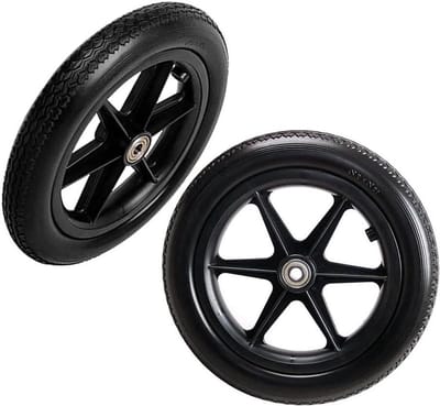 Rolstoelwiel - Vervangingswiel - Mobiliteit Verbeteren - Antislip Rubber - 30 cm - Zwart