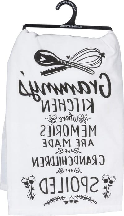 Theedoek Katoen - Keukendoek Set - Keuken Decoratie - Grappige Spreuk - 70 x 70 cm - Warm Aards