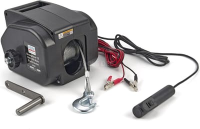HBM draagbare elektrische lier 12V 900 kg IP55 staalkabel 9 m