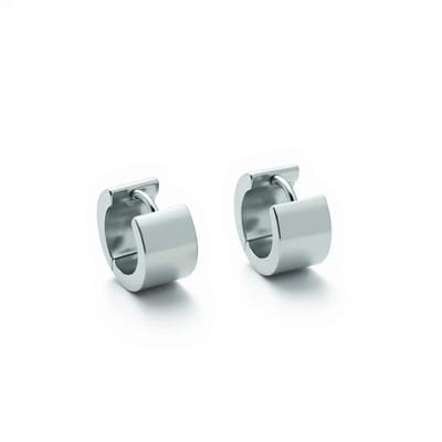 Aramat Jewels | Oorringen | Oorringen – Staal Huggies Zilverkleurig (16x7mm) | | | |7mm | Staal | Volwassenen | Verkleurd niet