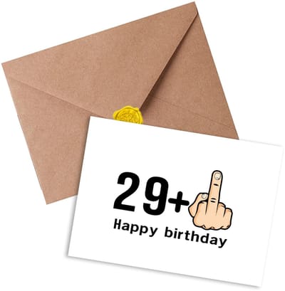 Verjaardagskaart 30 jaar - Grappige wenskaart - Duurzaam papier - Vinger-wenskaart - Persoonlijk cadeau - Geschikt voor mannen en vrouwen