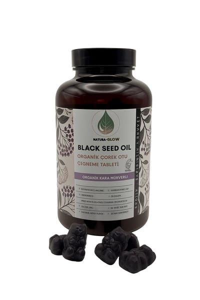 NaturaGlow | Black Seed Gummies | Black Seed Oil |100% | Zwarte Zaad Gummies | Pure Zwarte Zaadolie uit Ethopië | 3,3% Timoquinone ratio | Zwarte Zaad Olie | Vitamine D en zink | 90 Stuks