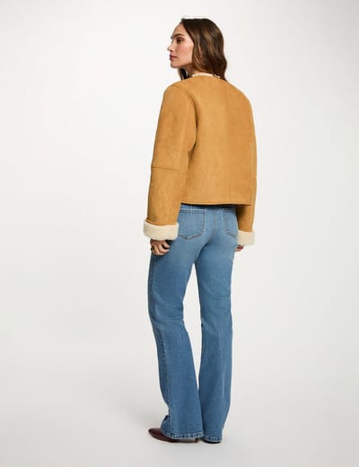 Morgan - Short Faux Fur Jacket 252-Gpoli Camel - Maat : S-36