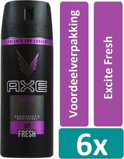 Axe Deodorant Spray 150 ml Excite Fresh 6 stuks Voordeelverpakking