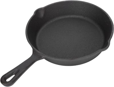 Gietijzeren Koekenpan - Koekenpan Gietijzer - Koken en Bakken - Gelijkmatige Warmteverdeling - 26 cm - Zwart