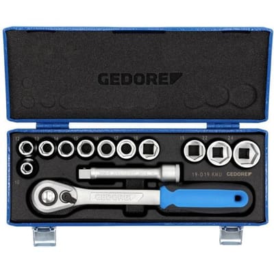 Gedore 19 KMU-20 2545810 Dopsleutelset Metrisch 1/2 (12,5 mm) 13-delig
