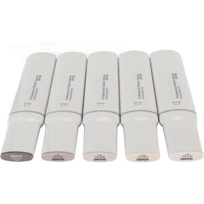 5 STUKS Jumbo Markers Grote Brede Punt Gelijkmatige Vloeiende Inktabsorptie Jumbo Kunstmarkers voor Schilderen Blauw gray