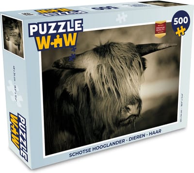 Puzzel Schotse Hooglander - Dieren - Haar - Legpuzzel - Puzzel 500 stukjes