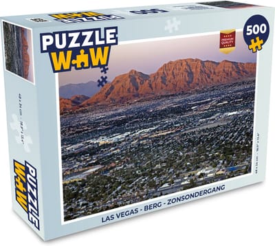 Puzzel Las Vegas - Berg - Zonsondergang - Legpuzzel - Puzzel 500 stukjes