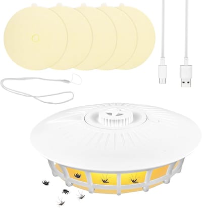 Effectieve Vlooienval met 5 Hechtdisc en 4 Verlichtingsstanden voor Binnengebruik op Tapijten en Beddengoed