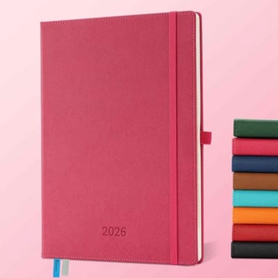 Weekagenda 2026 - Boekagenda Planner - Jaar Overzichtelijk - Ruim A4 Formaat - 29 x 217 cm - Roze