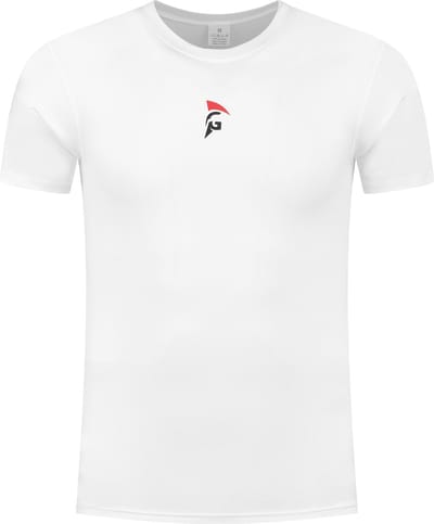 Gladiator Sports Compressie shirt - Sportshirt - Sportkleding voor Heren - Hardloop Shirt - Wit - L