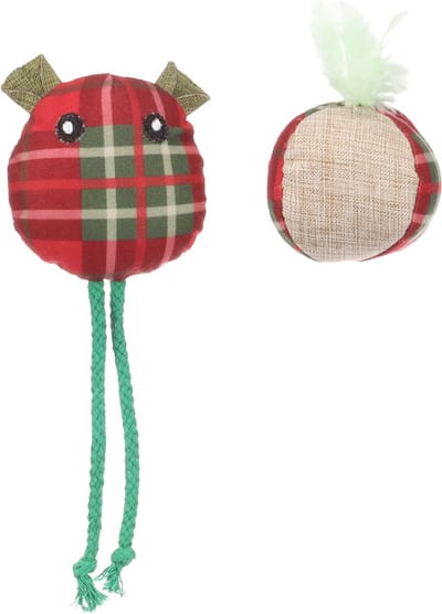 Flamingo - Kattenspeelgoed – Jayla Muis & Bal – Meerkleurig – Kerst kattenspeeltje set- 561750