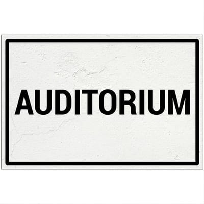 Auditorium bord | Forex Re materiaal | 18 x 12 cm