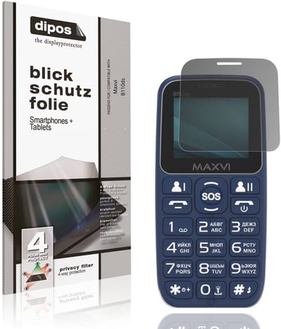 dipos – Matte Privacy Screenprotector geschikt voor Maxvi B110ds | Anti-Spy Beschermfolie