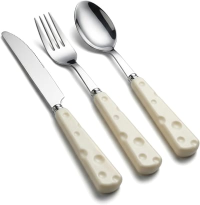 Duurzame 3-delige Lunch Bestekset van RVS, Herbruikbaar en Compact voor Buiten, Reizen en School, Vaatwasserbestendig