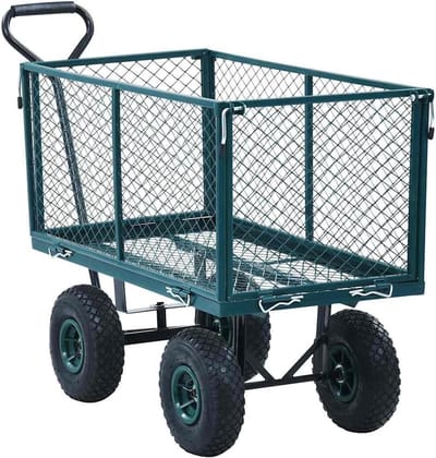 Tuinwagen - Tuingrondkar - Zwaar Werk - 350 kg Laadvermogen - 46x86x97 cm - Groen