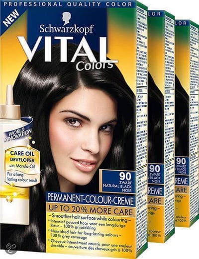 Vital Colors 90 Zwart - 3 st - voordeelverpakking