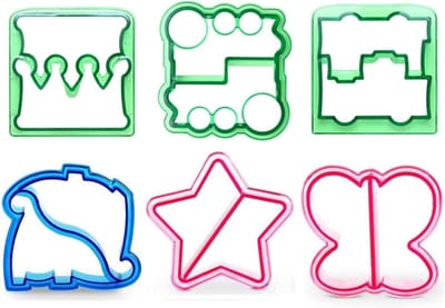 Set van 6 Sandwich Cutters voor Kinderen - Dinosaurussen Vormpjes, Brood Snijders en DIY Bakgereedschap voor Creatieve Lunches en Snacks
