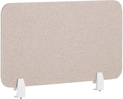 BELIANI WALLY - Bureauscherm - Beige - 80 cm - Polyester