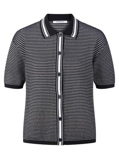 Vest polokraag Van Peter Hahn zwart
