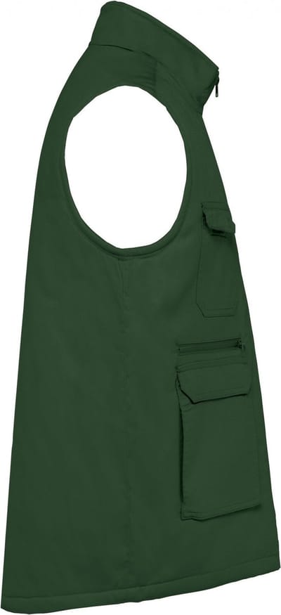 WK. Designed To Work Gewatteerd unisex gilet in polykatoen met veel zakken WK607 - Forest Green - 4XL