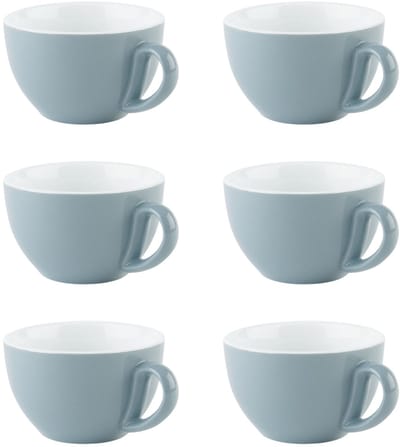 APS 6 Cappuccinokoppen - Kopje - Blauw - Ø 10,5 cm - 300 ml - Vaatwasserbestendig - Breukvast