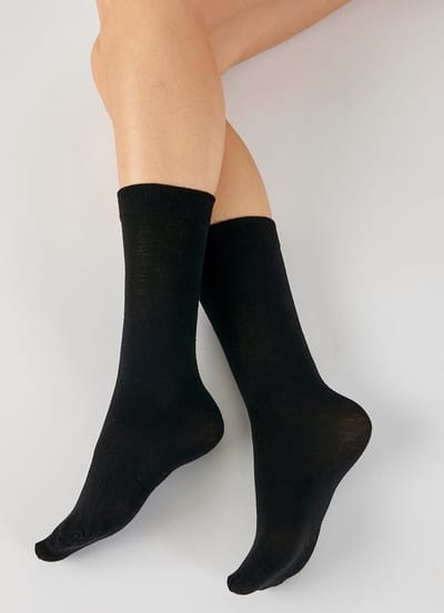 Damart - Kniekousen van mix van merinowol en Thermolactyl 195D - Dames - Zwart - 36/38