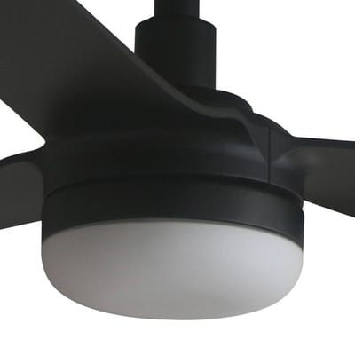 FARO BARCELONA LED plafondventilator Punt M, zwart, DC, stil, 130 cm, CCT