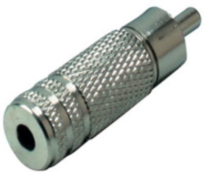 Tulp mono (m) - 3,5mm Jack mono (v) adapter / metaal