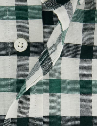 Gant overhemd ruitjes groen normale fit