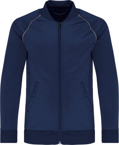 PROACT® Kindertrainingsjas met rits en biesje PA385 - Sporty Navy - 10/12 years (10/12 ans)