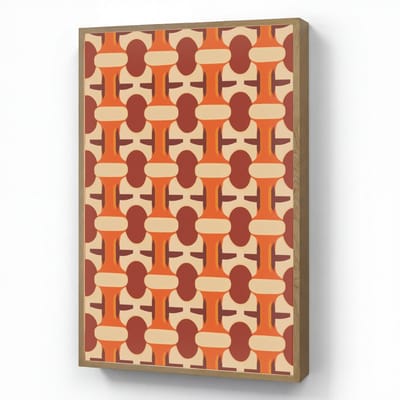 Wandlamp 60x90 cm - Oplaadbaar - Geometrisch - Retro - Oranje - Wandlampen binnen woonkamer - Slaapkamer lamp - Decoratieve nachtlamp - Vloerlamp draadloos