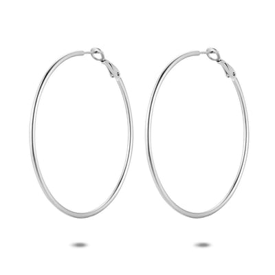Twice As Nice Oorbellen in edelstaal, oorring 60 mm