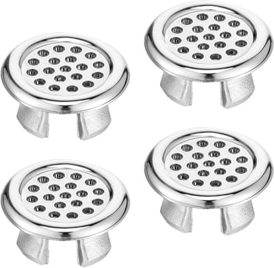 Vervangende 33mm Overloopdeksel voor Keuken en Badkamer - 4 Stuks, Circulaire Afvoer Ring met 2 Ontwerpen voor Gootsteen en Afvoerputje