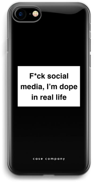 Case Company® - Hoesje geschikt voor iPhone SE 2020 hoesje - I'm dope - Soft Cover Telefoonhoesje - Bescherming aan alle Kanten en Schermrand