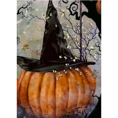 Peinture Diamant Halloween Automne Sorcière Broderie Diamant Cristal Point de Croix 20X30CM black