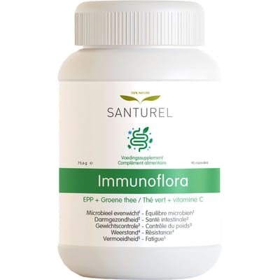 Santurel Immunoflora - Darmgezondheid, Microbieel evenwicht, Gewichtscontrole & Immuniteit 90 Capsules