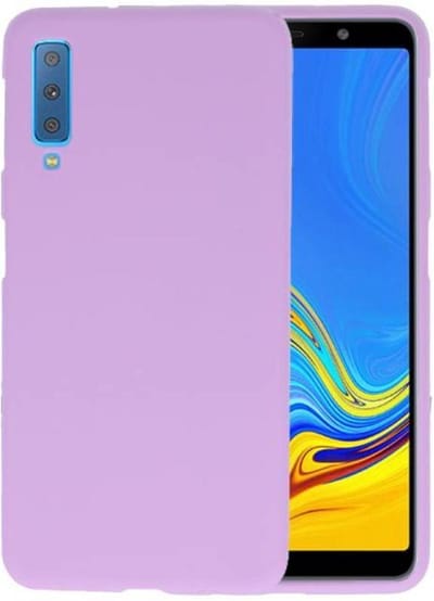 Hoesje Geschikt voor de Samsung Galaxy A7 2018 - Backcover Color Telefoonhoesje - Roze