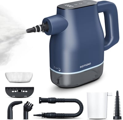 AirSteam S1 Handstoomreiniger - 1350W Krachtige Stoomreiniger met Touchscreen - 9 Accessoires - Vlekkenreiniger voor Bank, Vloer & Ramen - Kinderslot - 400ML Waterreservoir - Samako