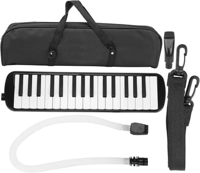 Keytar Compact Ontwerp 32 Toetsen Melodica Functie Veilig voor Beginners Zwart