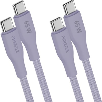 Usb C kabel - Paars - 65w - Usb C naar Usb C kabel - 1m