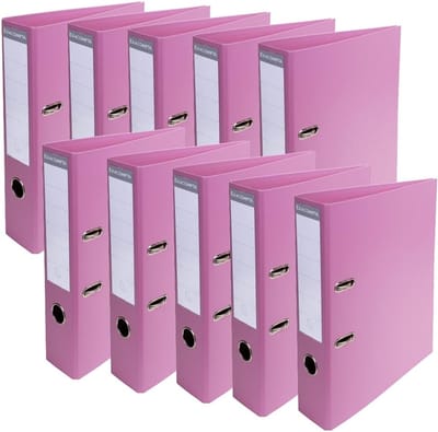 Ordners met hefboom Prem'Touch® A4 - 70 mm rug - 75 mm mechaniek - Afmetingen: 32 x 29 x 7 cm - Formaat A4- Kleur : Roze