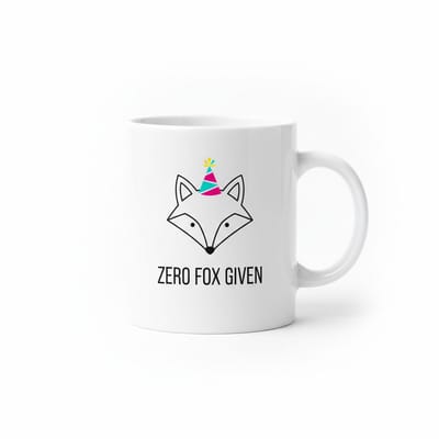 Zero Fox Given Mok – Grappige Vos Quote Koffiemok – 330 ml Keramische Mok Cadeau