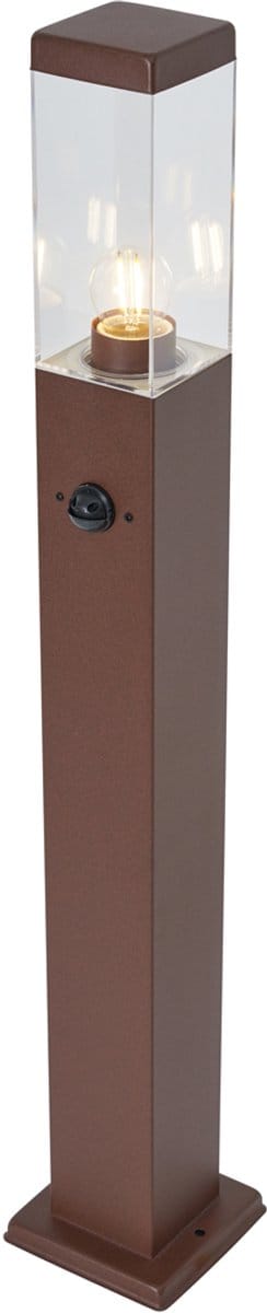 QAZQA malios - Moderne Staande Buitenlamp | Staande Lamp voor buiten - 1 lichts - H 80 cm - Roestbruin - Buitenverlichting