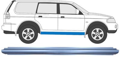 Reparatie dorpel voor Mitsubishi Pajero Sport 1996-2008 / Links = Rechts