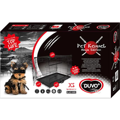 IJzeren transportkrat met schuifdeur voor honden Duvoplus Ninja Edition