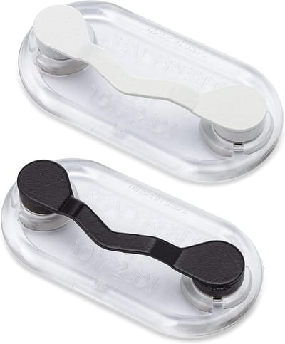 Magnetische Brillenhouder met ID Kaarthouder - Zwart en Wit 2-Pack voor Mannen en Vrouwen