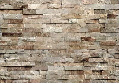 Fotobehangkoning - Behang - Vliesbehang - Fotobehang Stenen Muur - Bakstenen - 250 x 175 cm